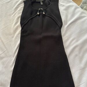 White House Black Market Black Textured Knit Top